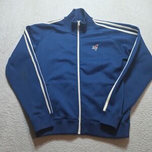 Vintage 90s Abercrombie & Fitch Track Jacket Men's‎ L Blue Striped Sleeves